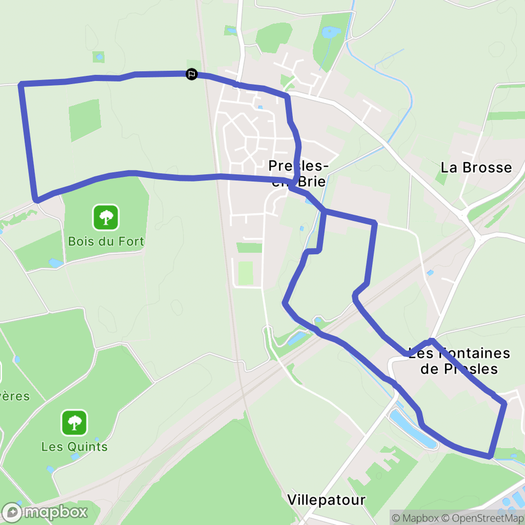 Presles-en-Brie : carte du parcours de randonnée - France