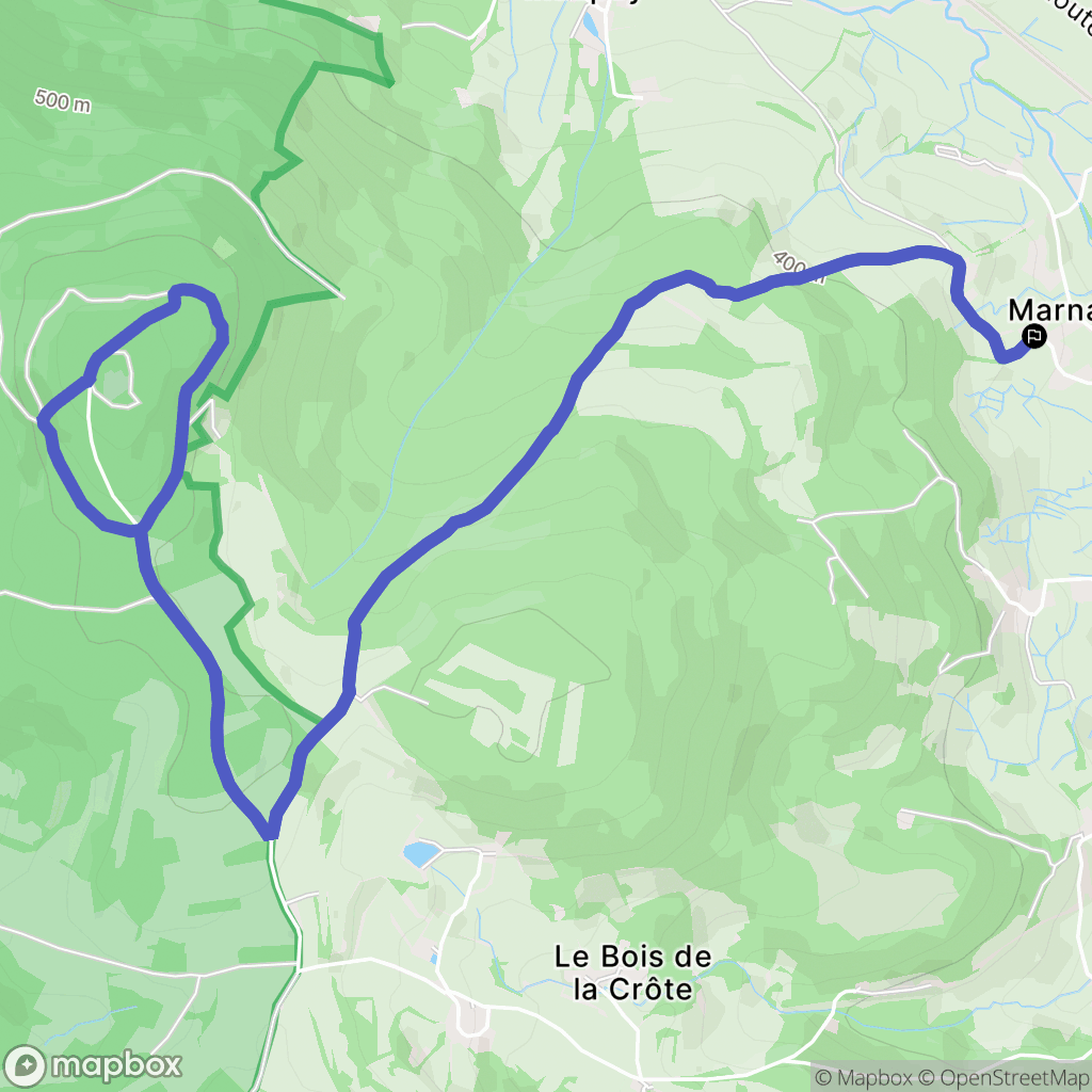 Saint-Symphorien-de-Marmagne : carte du parcours de randonnée - France