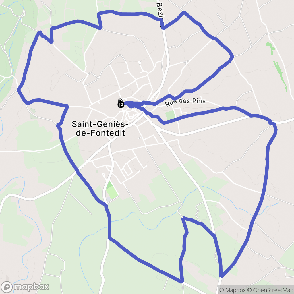 Saint-Génies-de-Fontedit : carte du parcours de randonnée - France