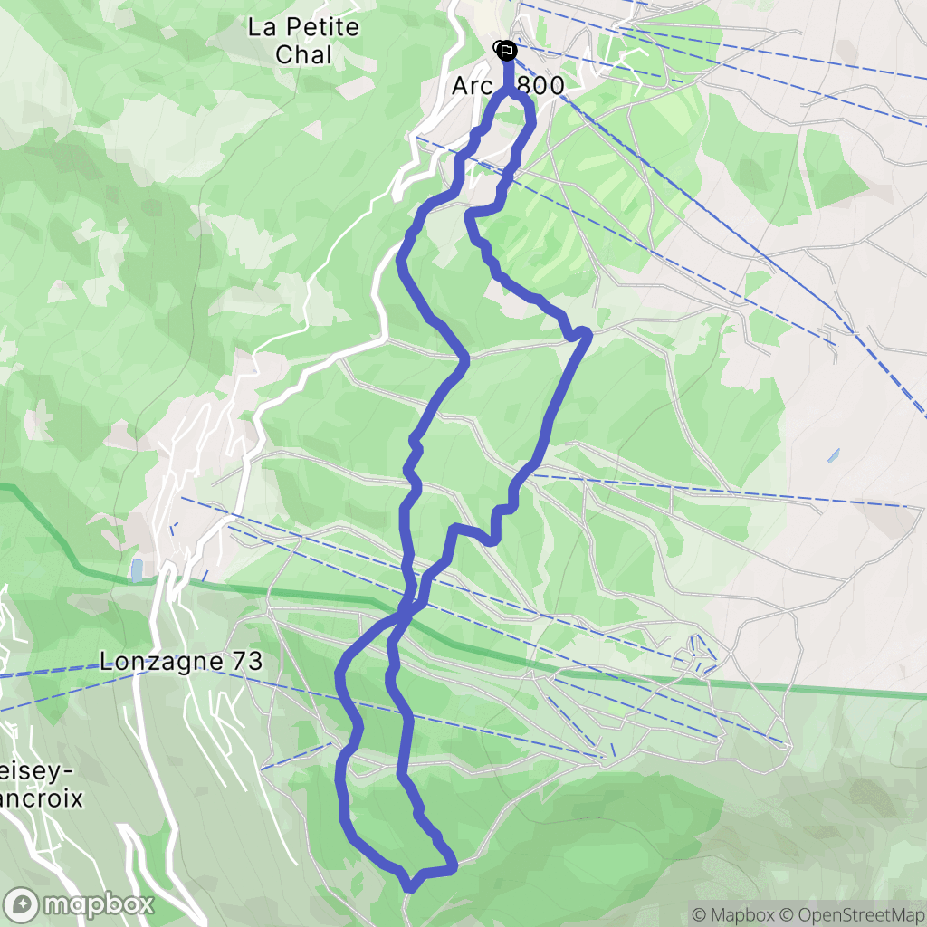 Bourg-Saint-Maurice : carte du parcours de randonnée - France