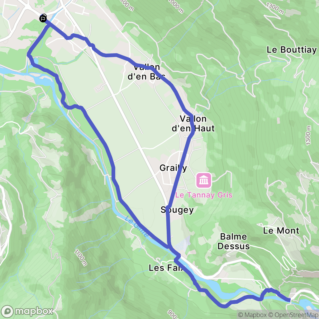 Samoëns : carte du parcours de randonnée - France