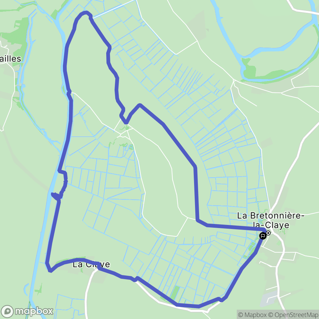 La Bretonnière-la-Claye : carte du parcours de randonnée - France