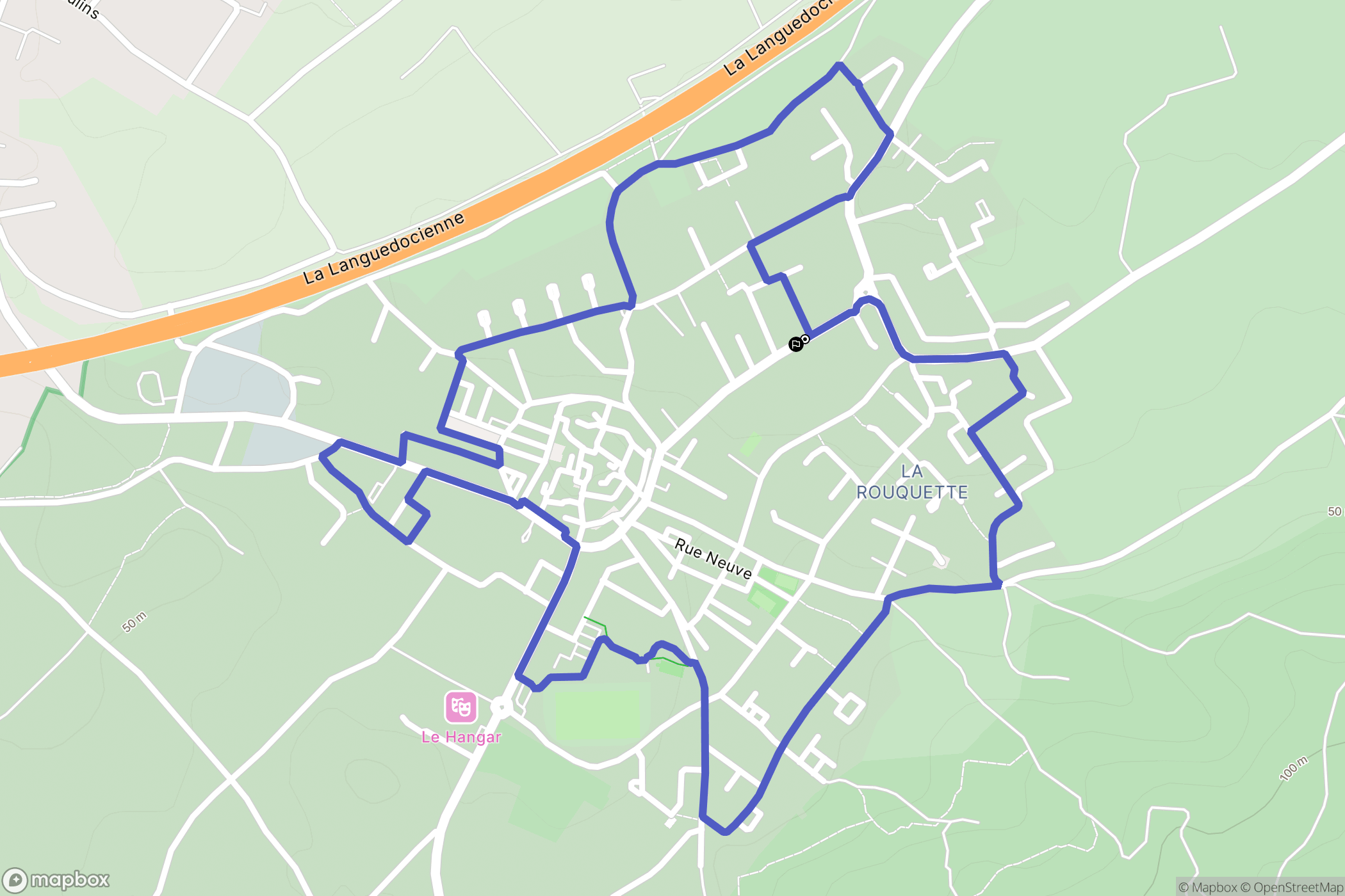 Fleury : carte du parcours de randonnée - France