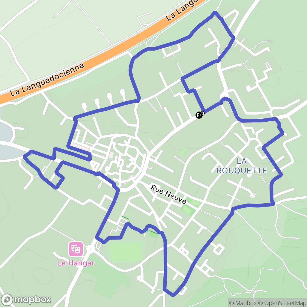 Fleury : carte du parcours de randonnée - France