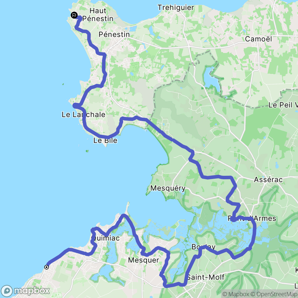Piriac-sur-Mer : carte du parcours de randonnée - France