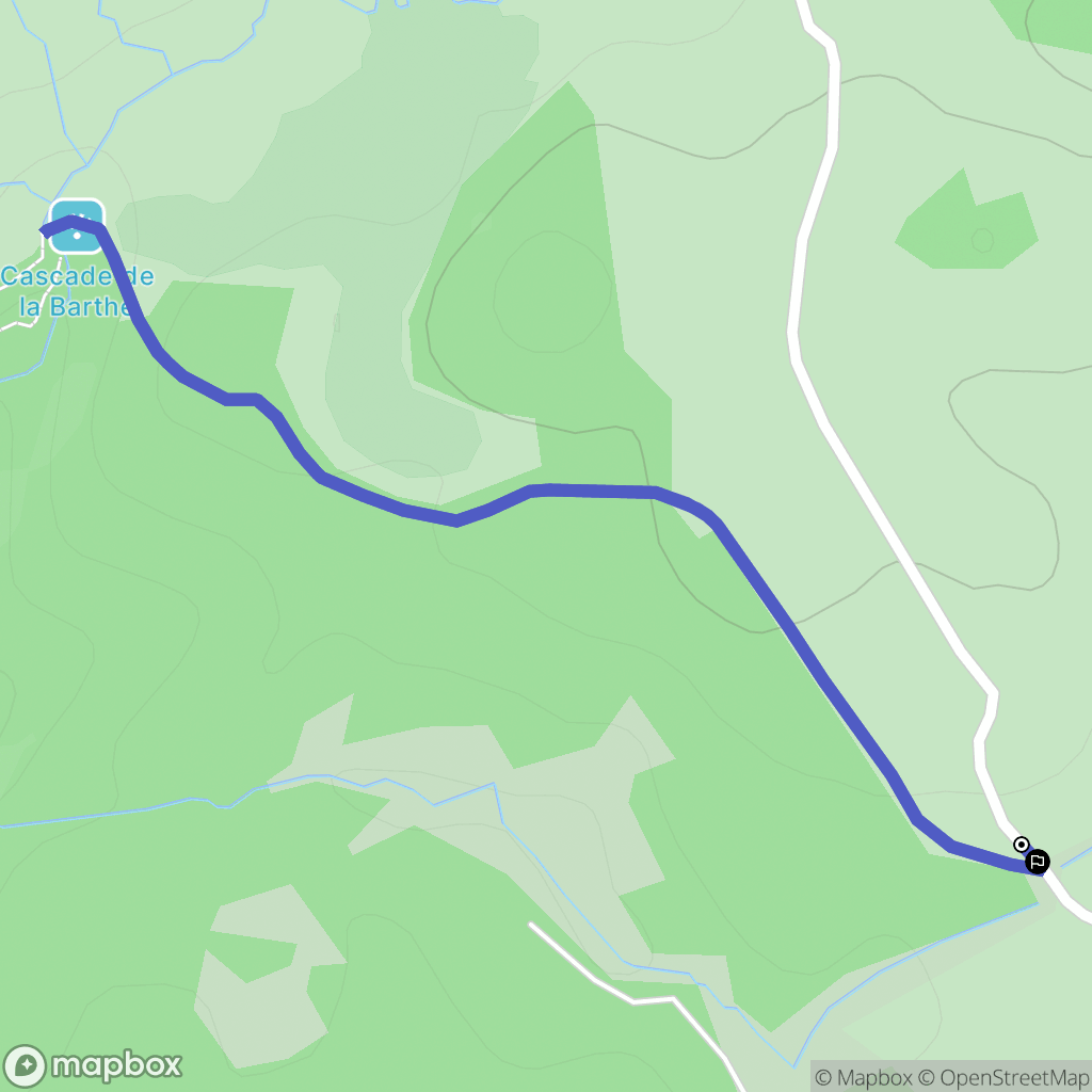 Picherande : carte du parcours de randonnée - France