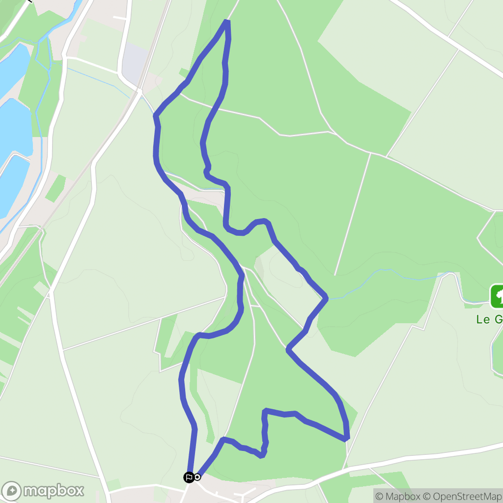 Soulaires : carte du parcours de randonnée - France