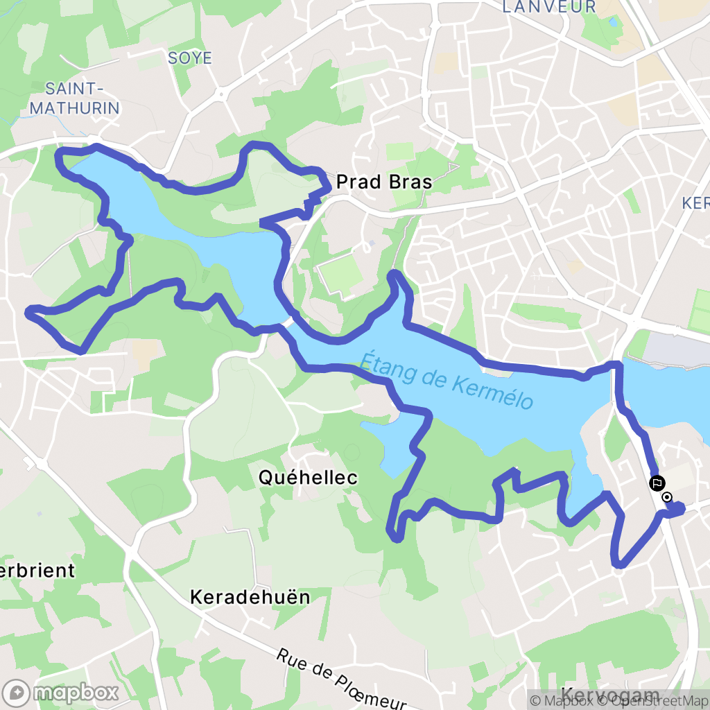 Larmor-Plage : carte du parcours de randonnée - France