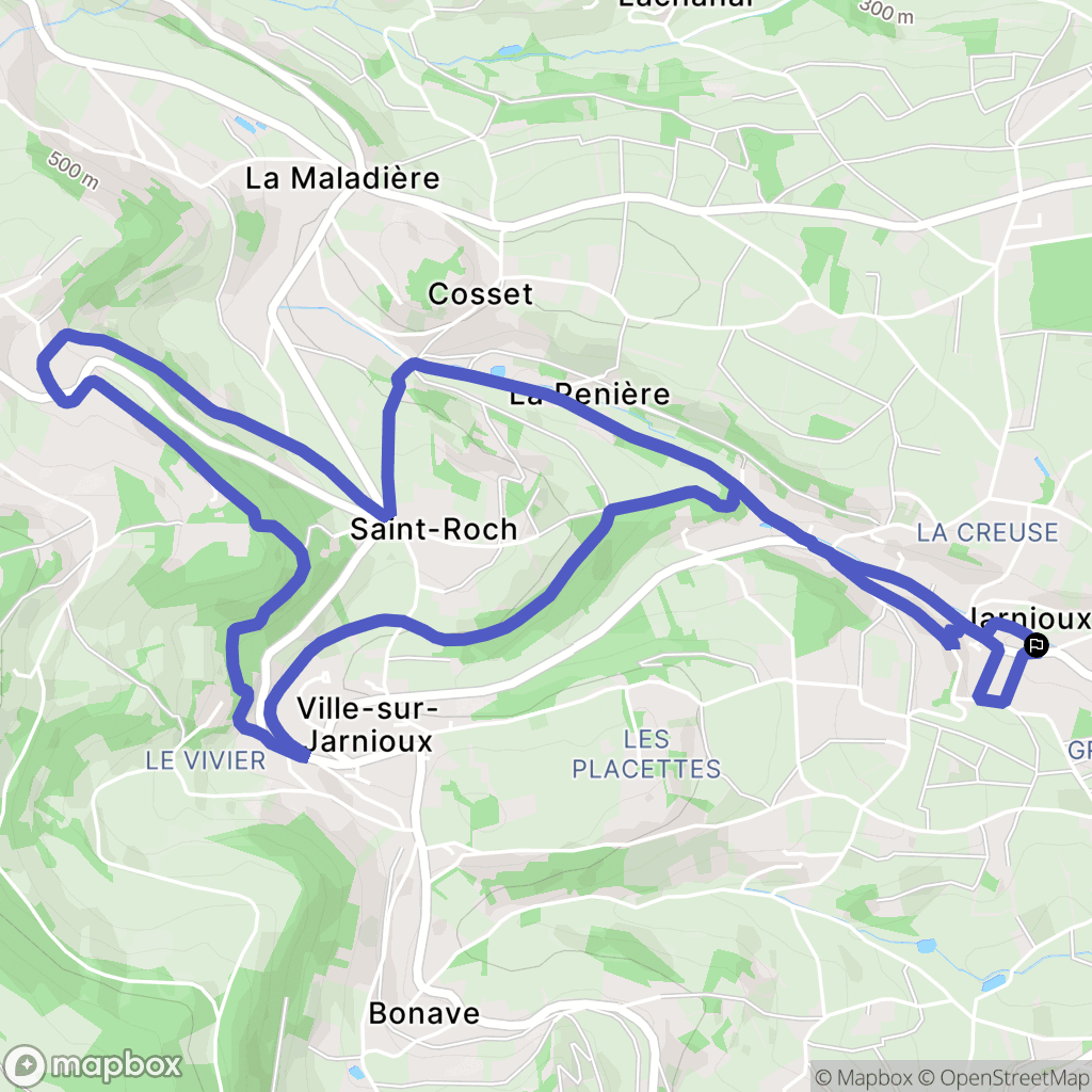 Porte des Pierres Dorées : carte du parcours de randonnée - France