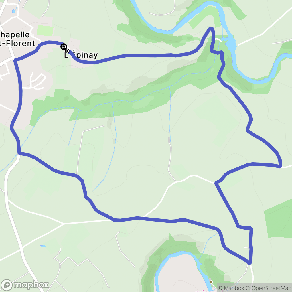 Mauges-sur-Loire : carte du parcours de randonnée - France
