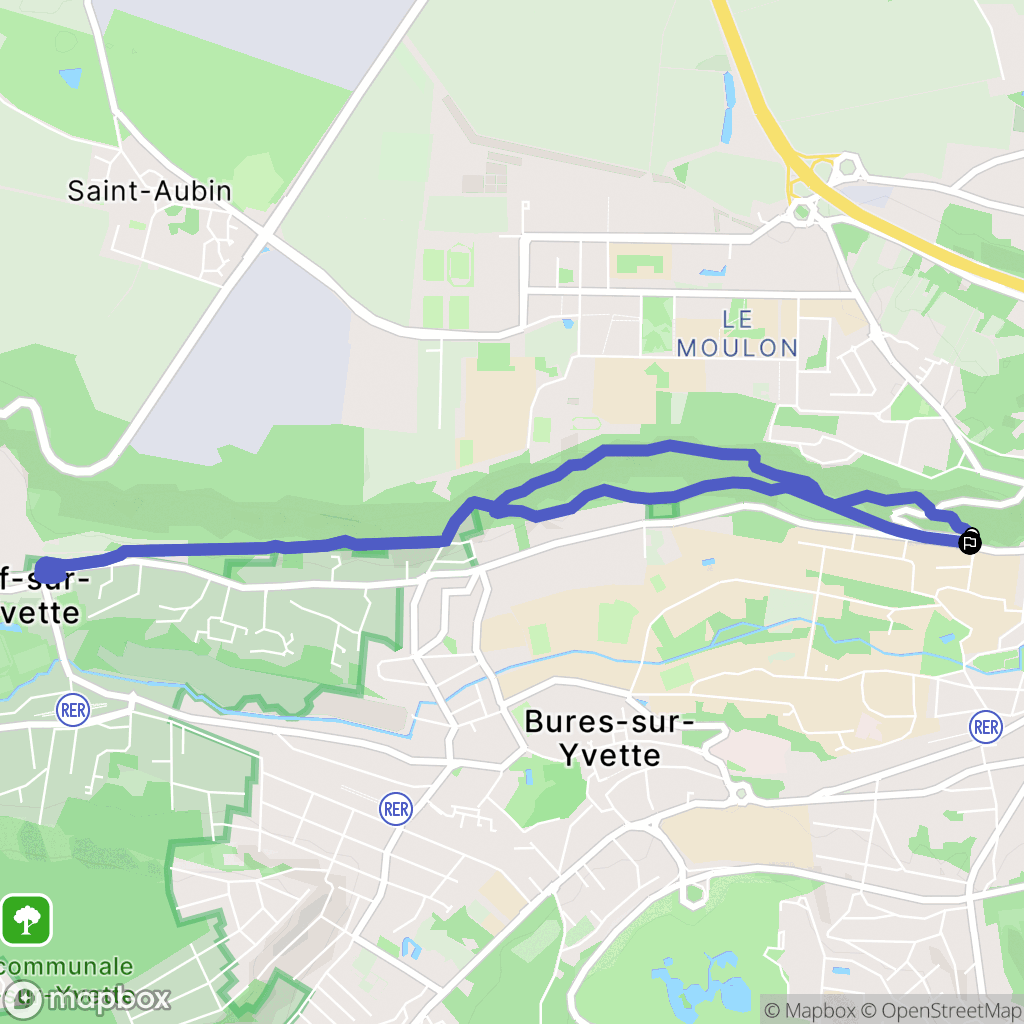 Orsay : carte du parcours de randonnée - France