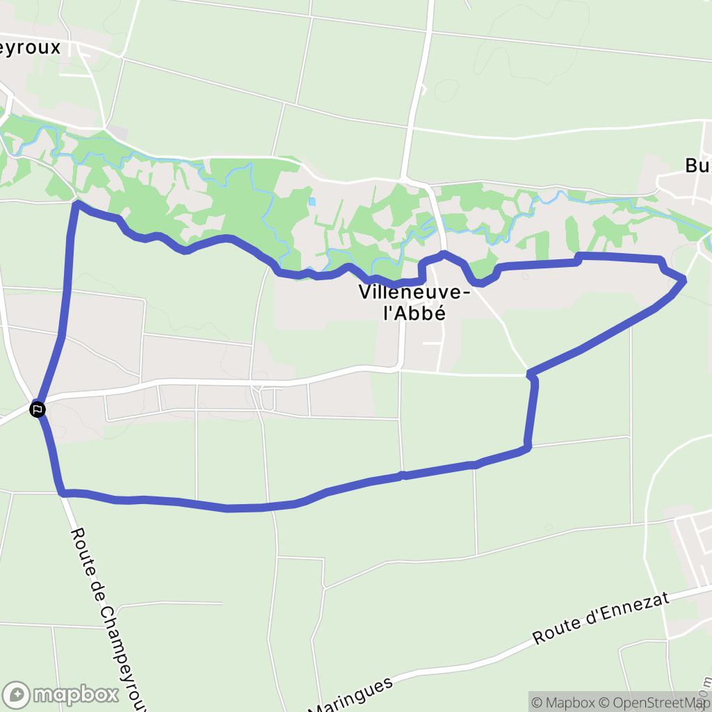 Ennezat : carte du parcours de randonnée - France
