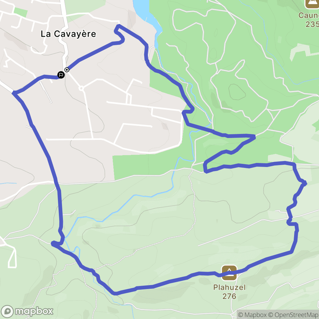 Carcassonne : carte du parcours de randonnée - France