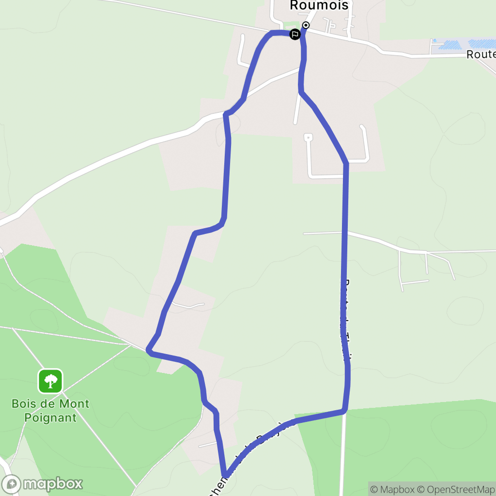 Les Monts du Roumois : carte du parcours de randonnée - France
