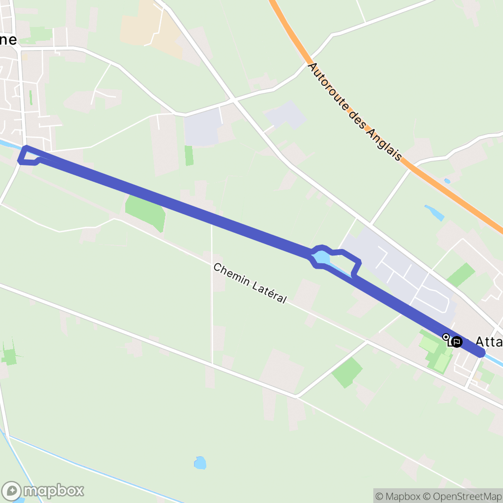 Les Attaques : carte du parcours de randonnée - France