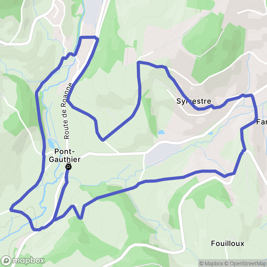 Cours : carte du parcours de randonnée - France