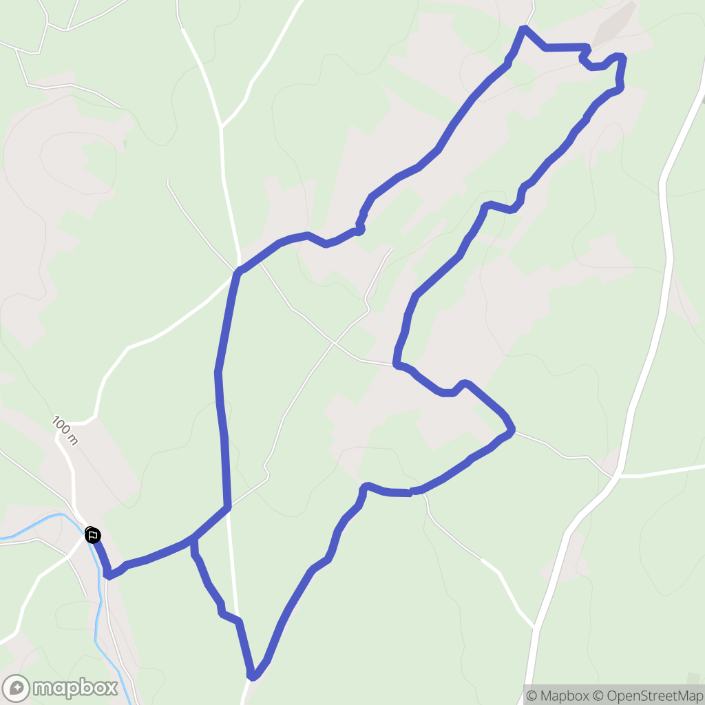 Cruviers-Lascours : carte du parcours de randonnée - France
