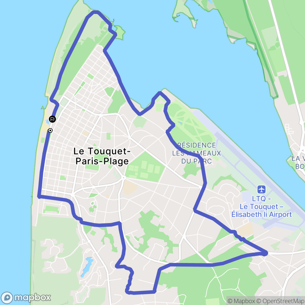 Le Touquet-Paris-Plage : carte du parcours de randonnée - France