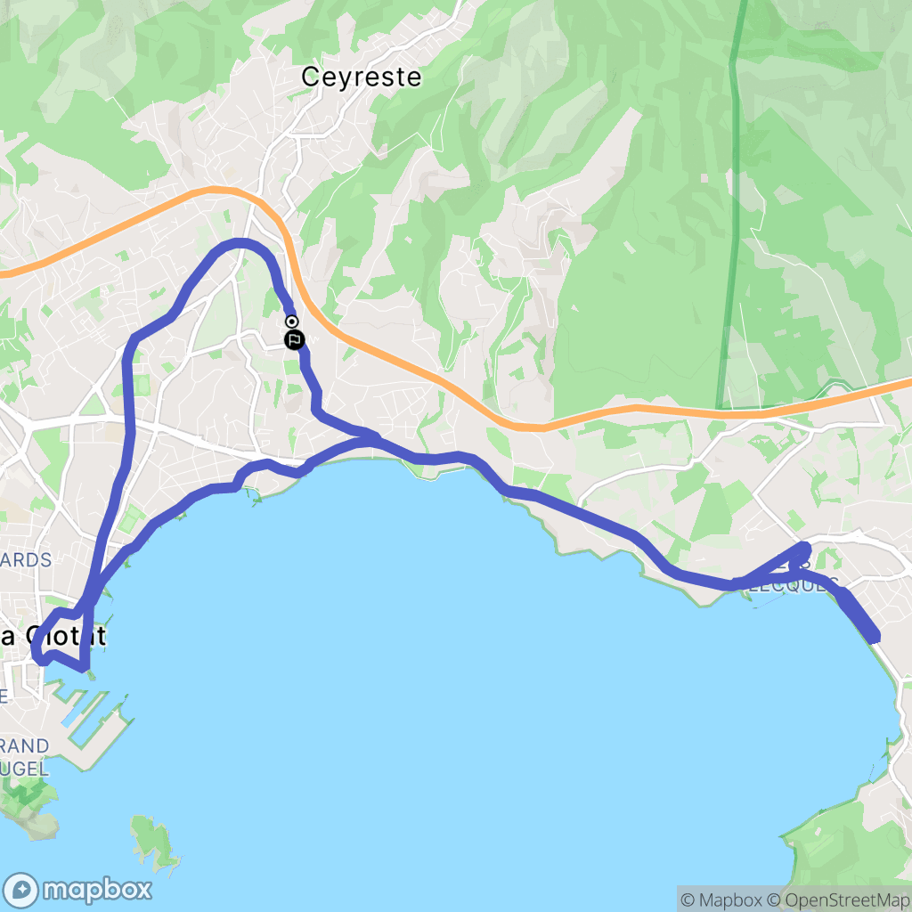 La Ciotat : carte du parcours de randonnée - France