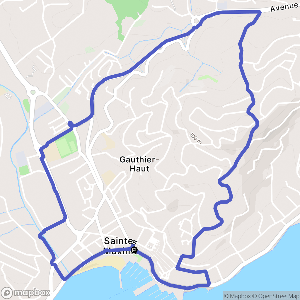 Sainte-Maxime : carte du parcours de randonnée - France