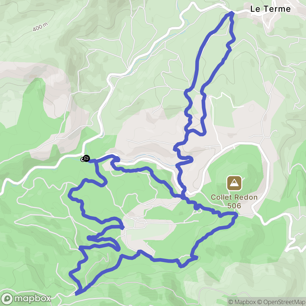 Allauch : carte du parcours de randonnée - France
