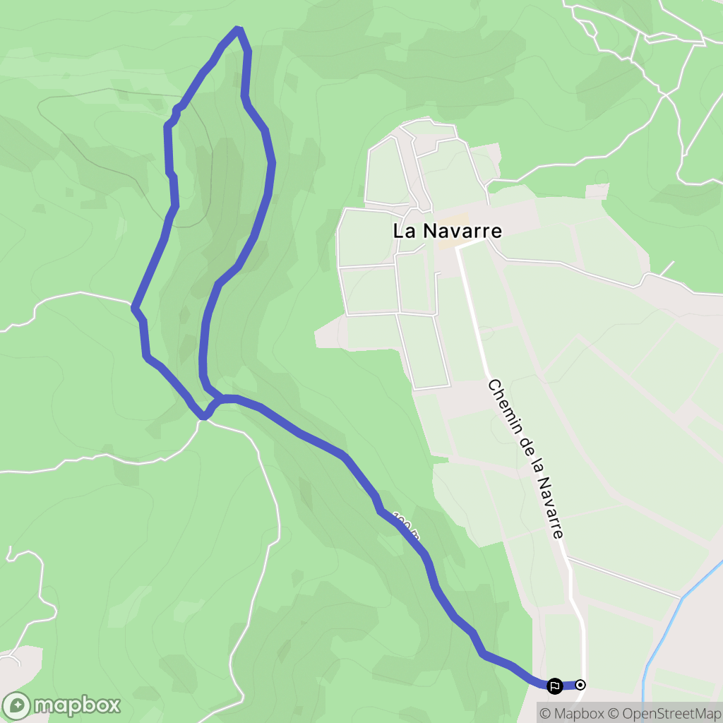 Cuers : carte du parcours de randonnée - France