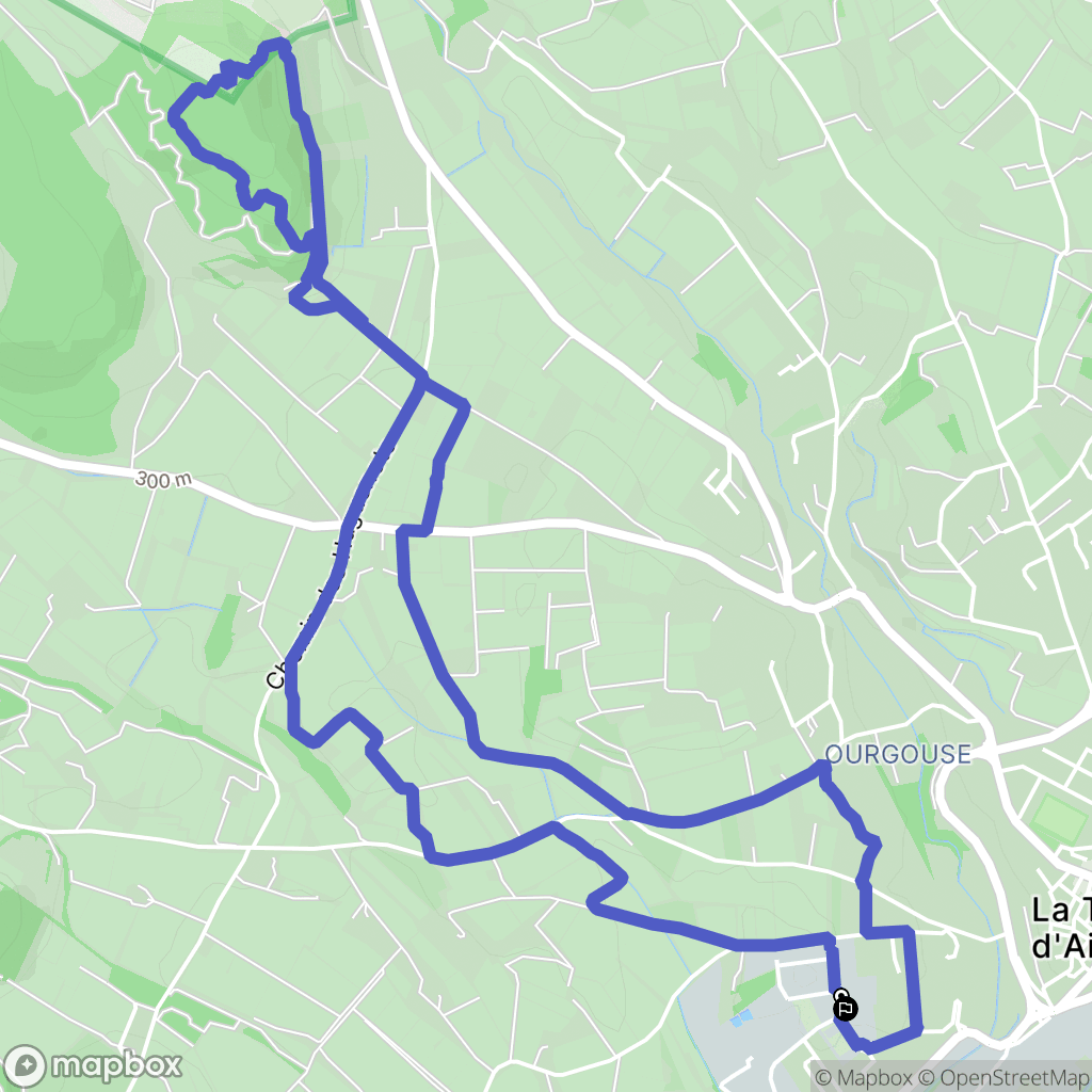La Tour-d'Aigues : carte du parcours de randonnée - France