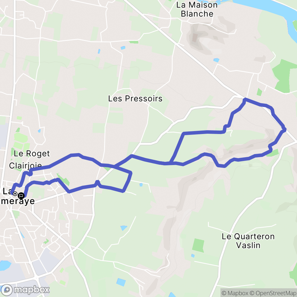 Mauges-sur-Loire : carte du parcours de randonnée - France