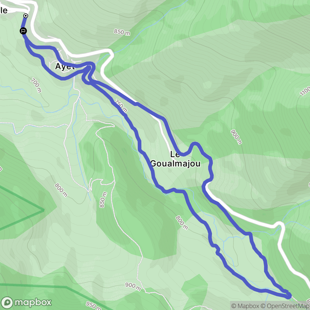Bethmale : carte du parcours de randonnée - France