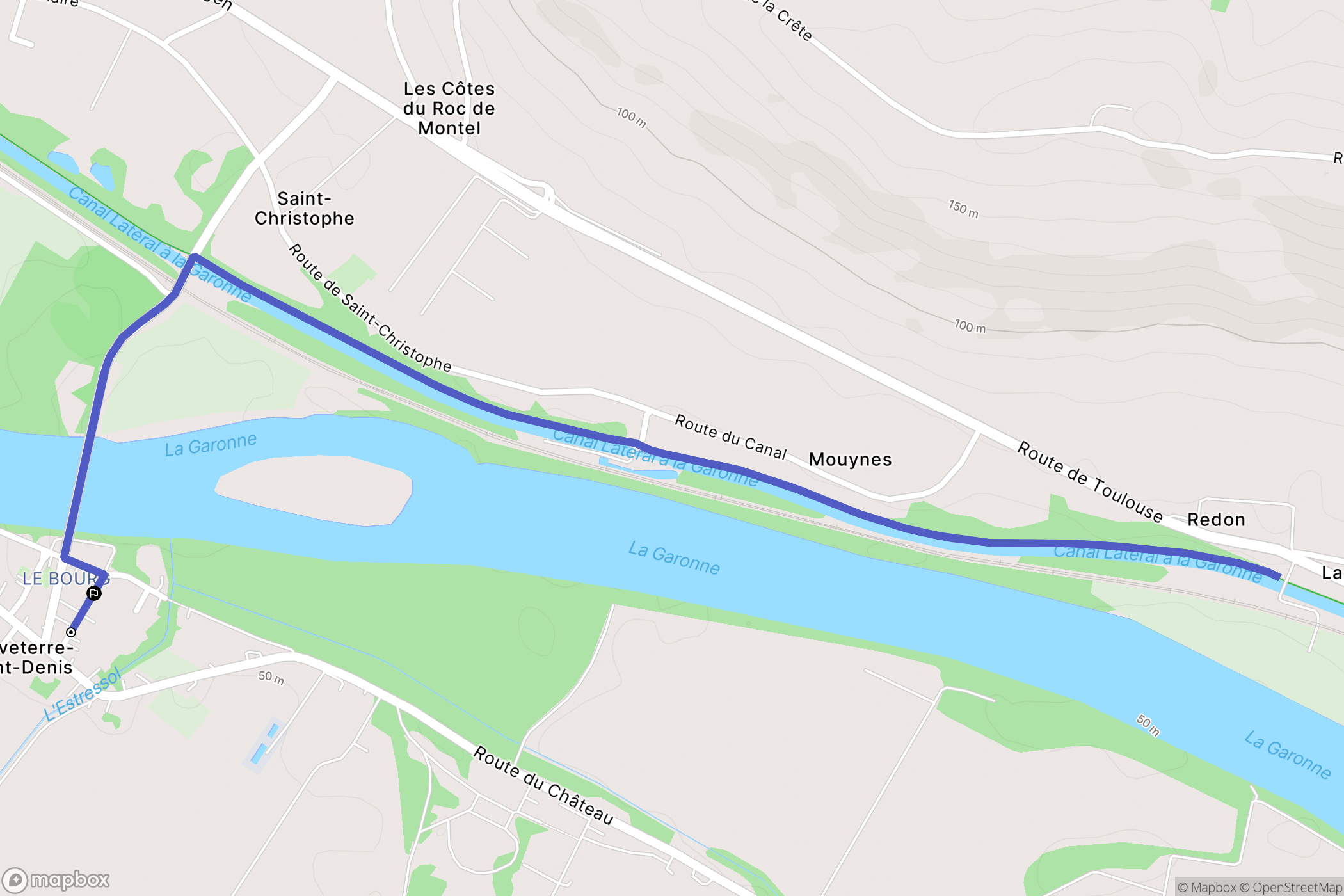 Sauveterre-Saint-Denis : carte du parcours de randonnée - France