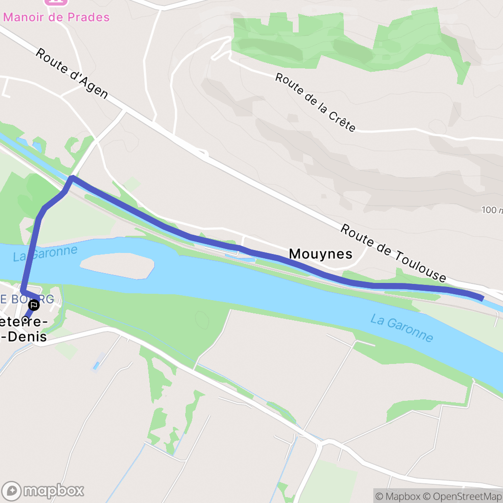Sauveterre-Saint-Denis : carte du parcours de randonnée - France