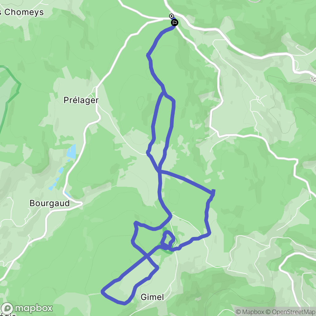 La Versanne : carte du parcours de randonnée - France