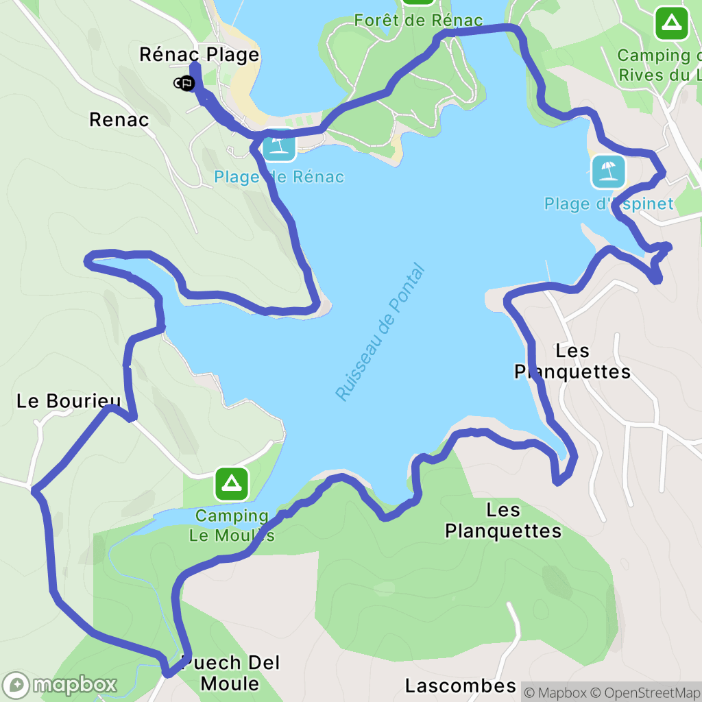 Saint-Gérons : carte du parcours de randonnée - France