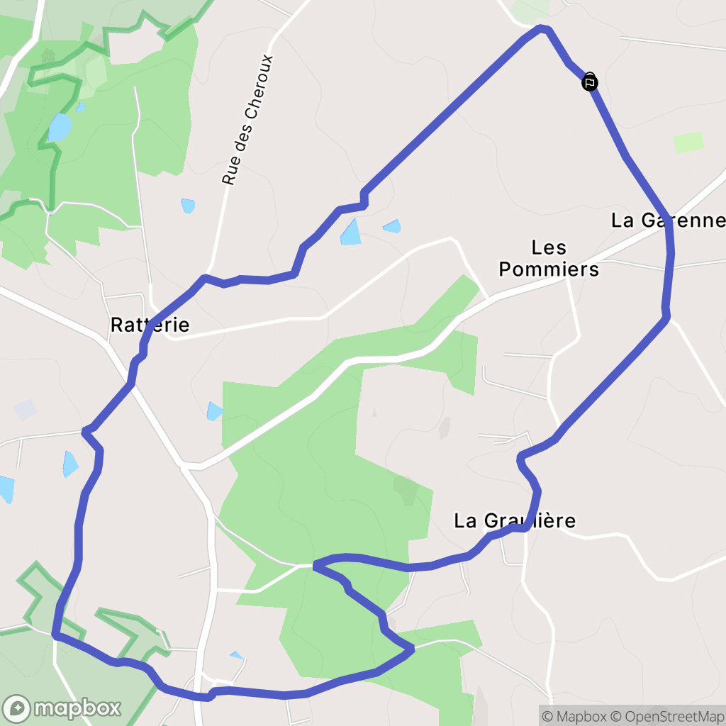 Saint-Yrieix-Sous-Aixe : carte du parcours de randonnée - France