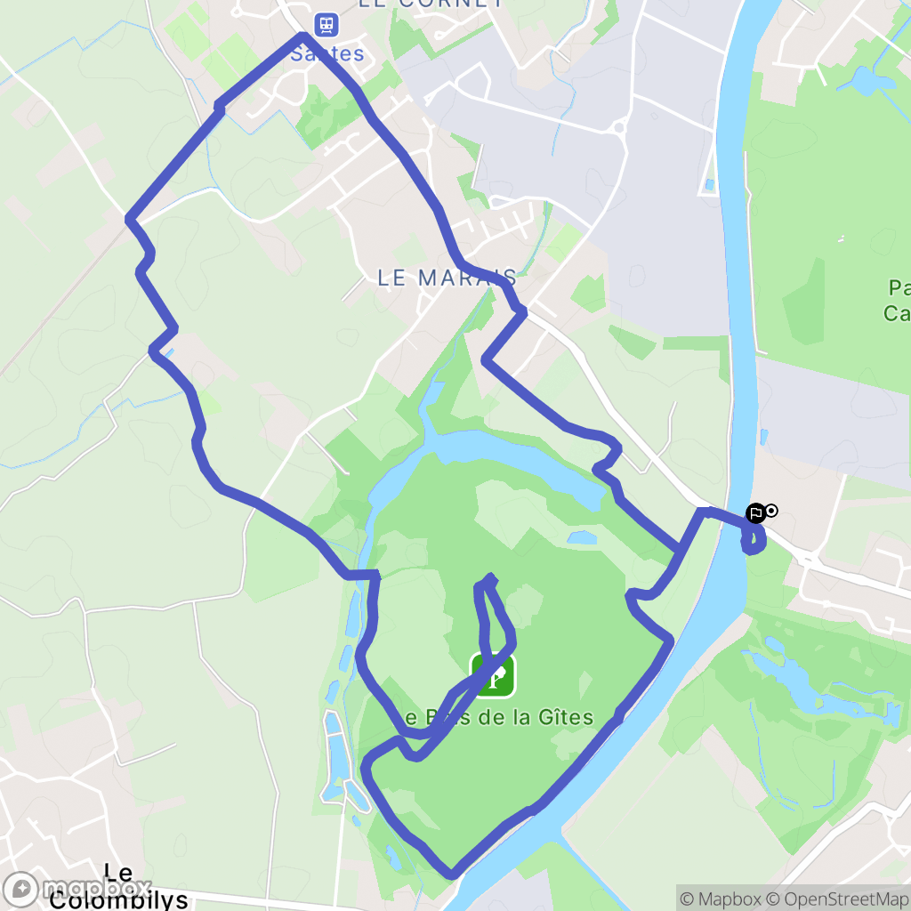Houplin-Ancoisne : carte du parcours de randonnée - France