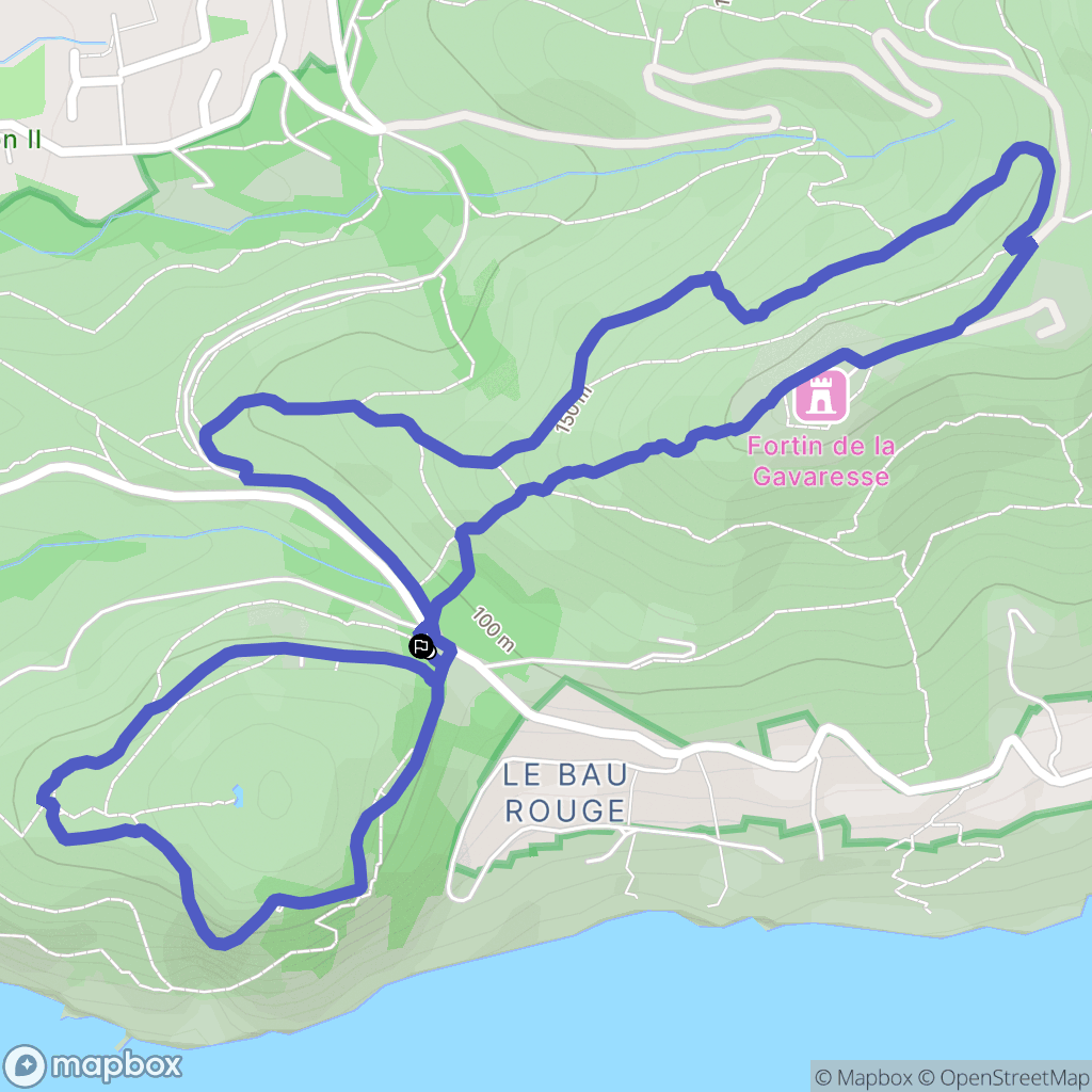 Le Pradet : carte du parcours de randonnée - France