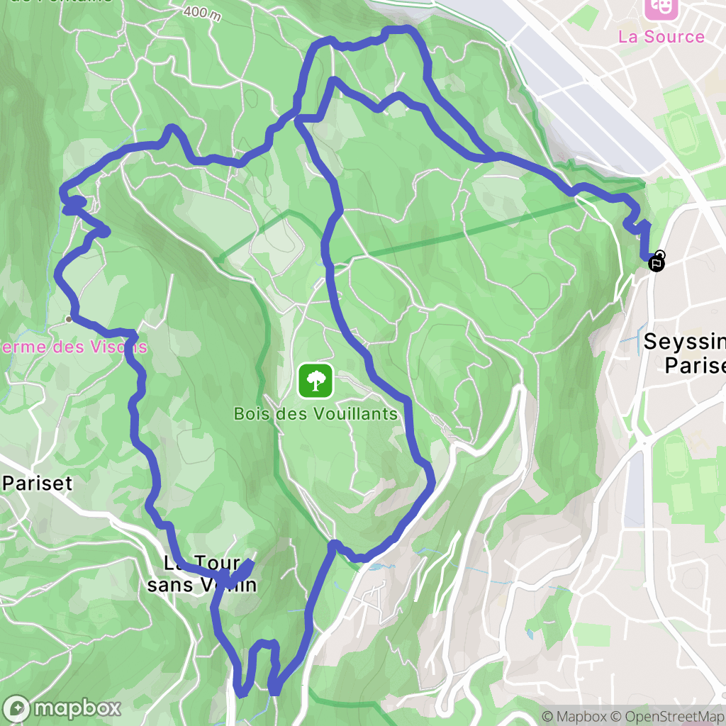 Seyssinet-Pariset : carte du parcours de randonnée - France