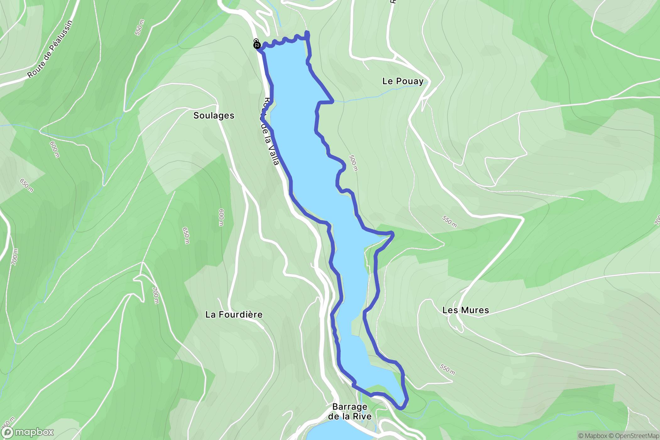 Saint-Chamond : carte du parcours de randonnée - France