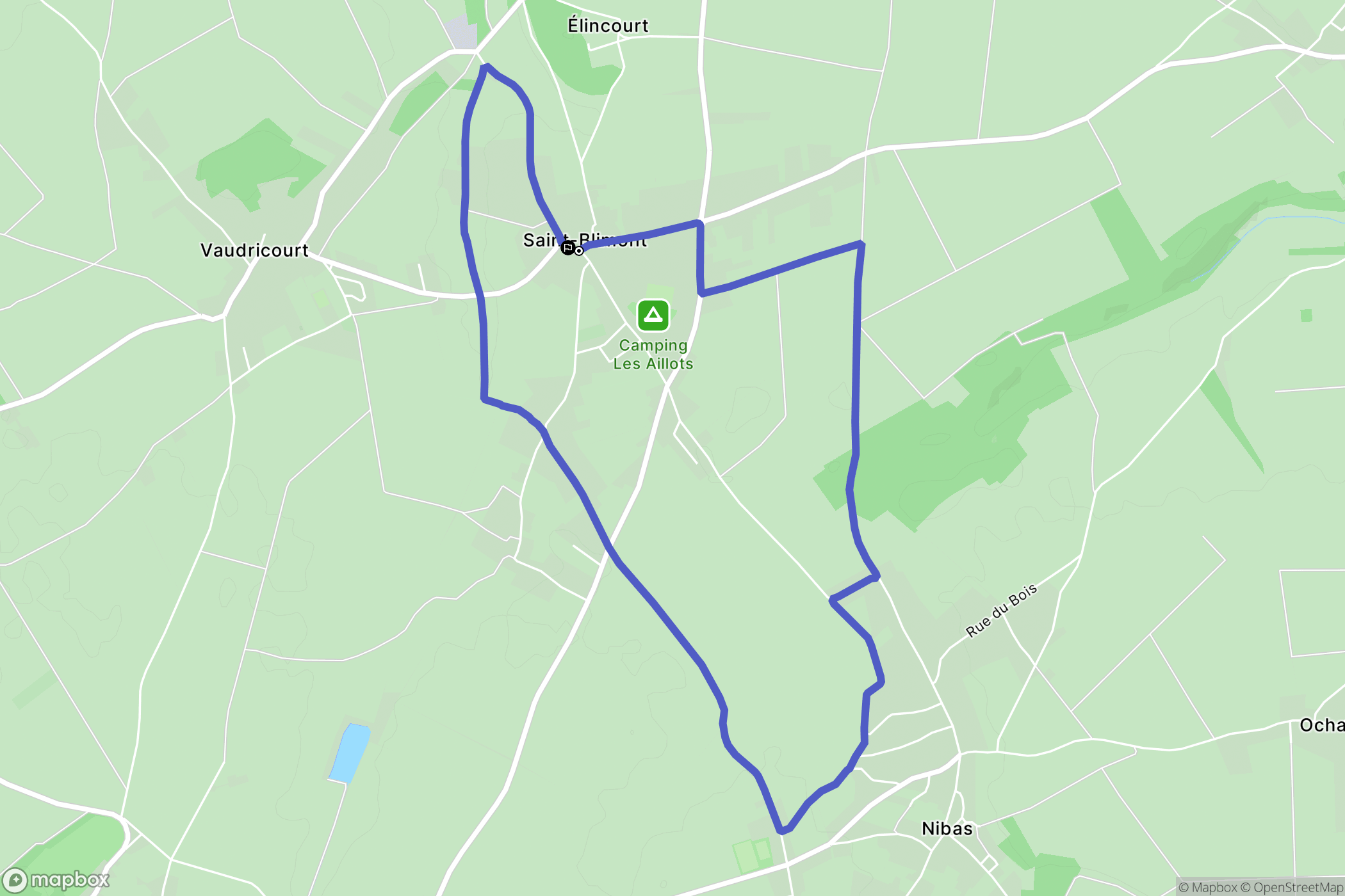 Saint-Blimont : carte du parcours de randonnée - France