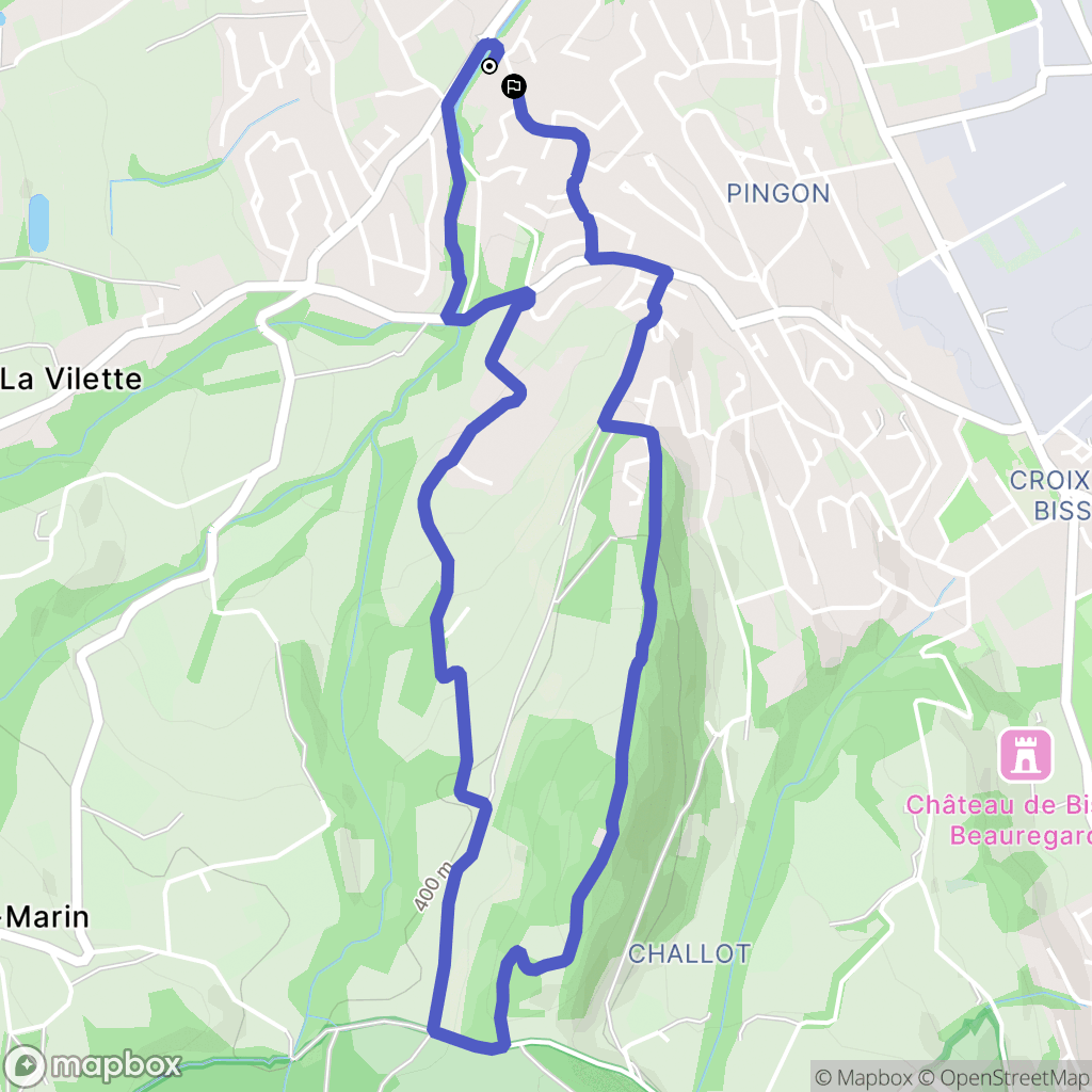 La Motte-Servolex : carte du parcours de randonnée - France