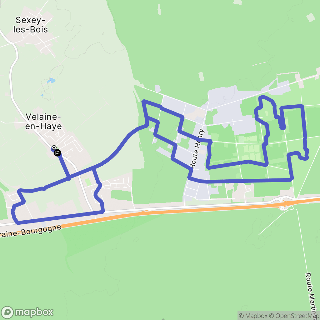 Bois-de-Haye : carte du parcours de randonnée - France