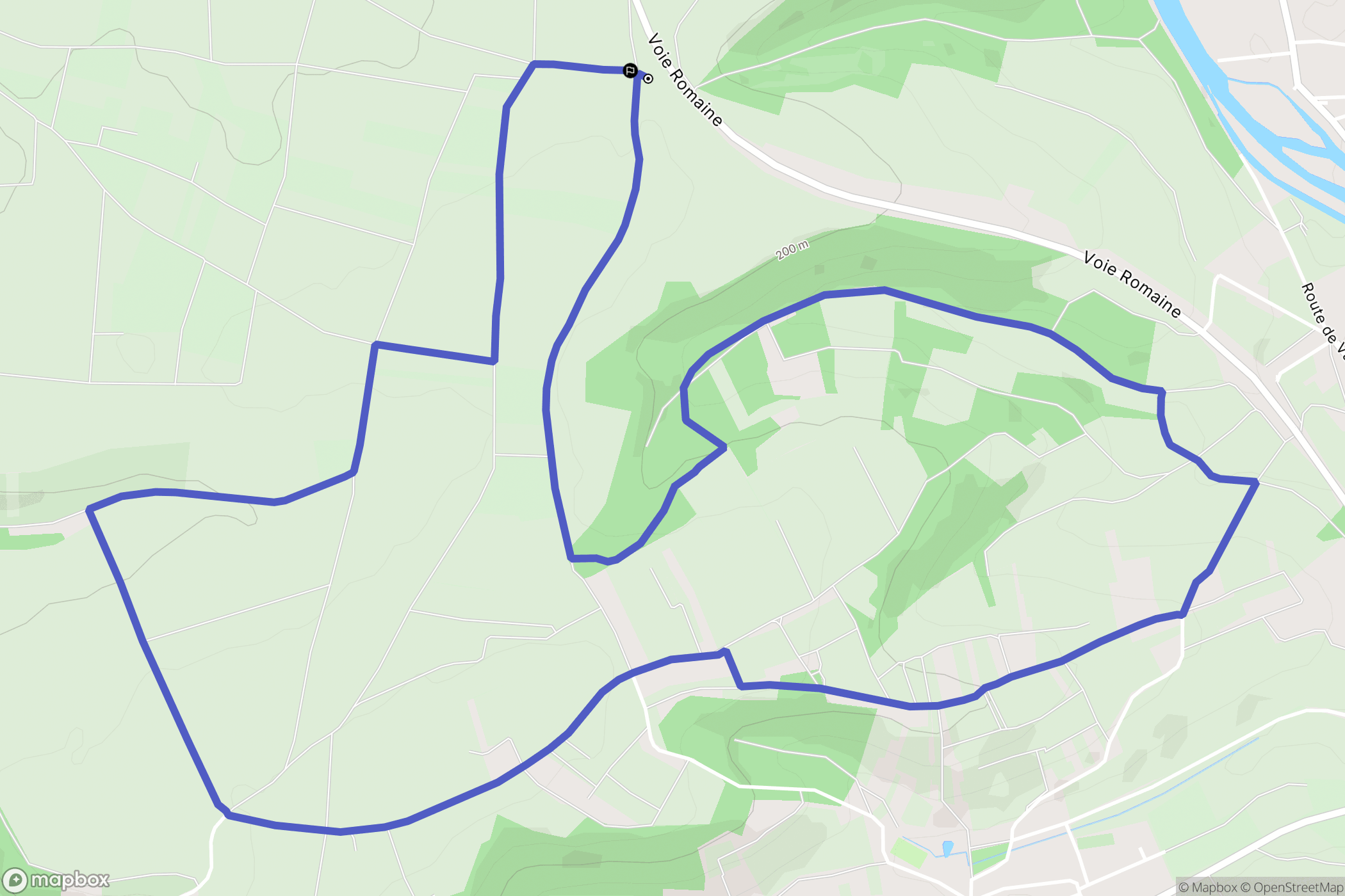 Escolives-Sainte-Camille : carte du parcours de randonnée - France
