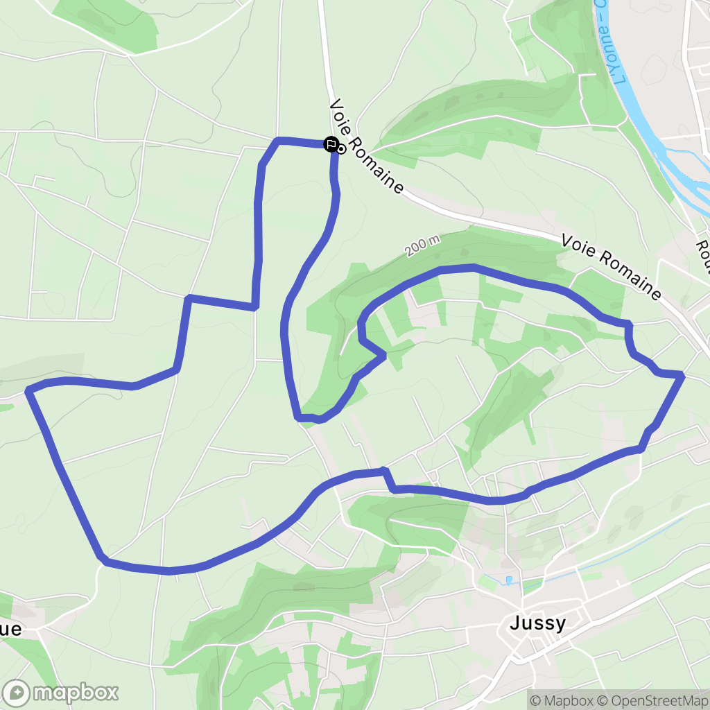 Escolives-Sainte-Camille : carte du parcours de randonnée - France