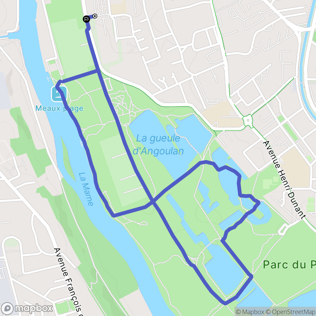Meaux : carte du parcours de randonnée - France