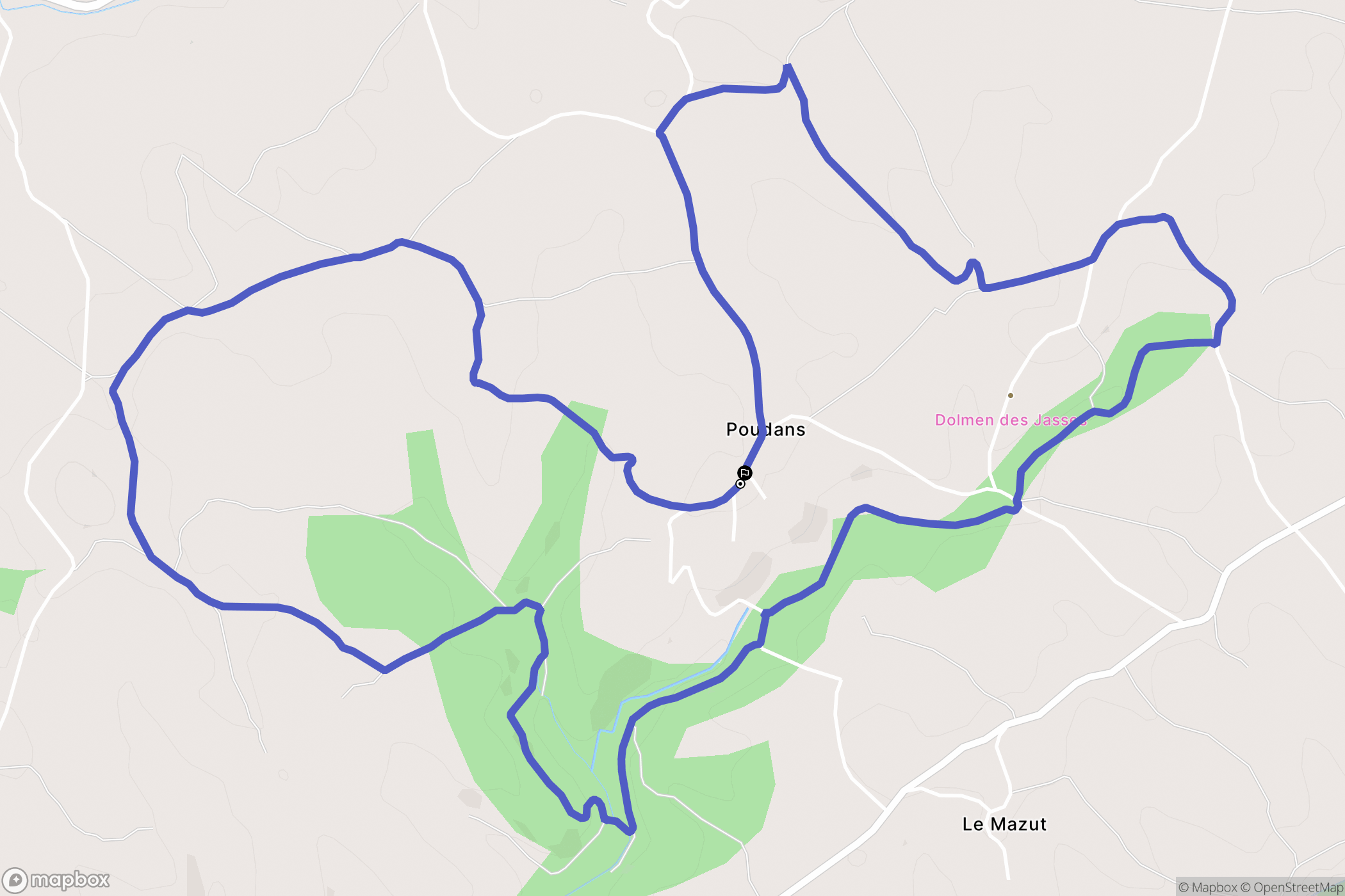 Labastide-Marnhac : carte du parcours de randonnée - France