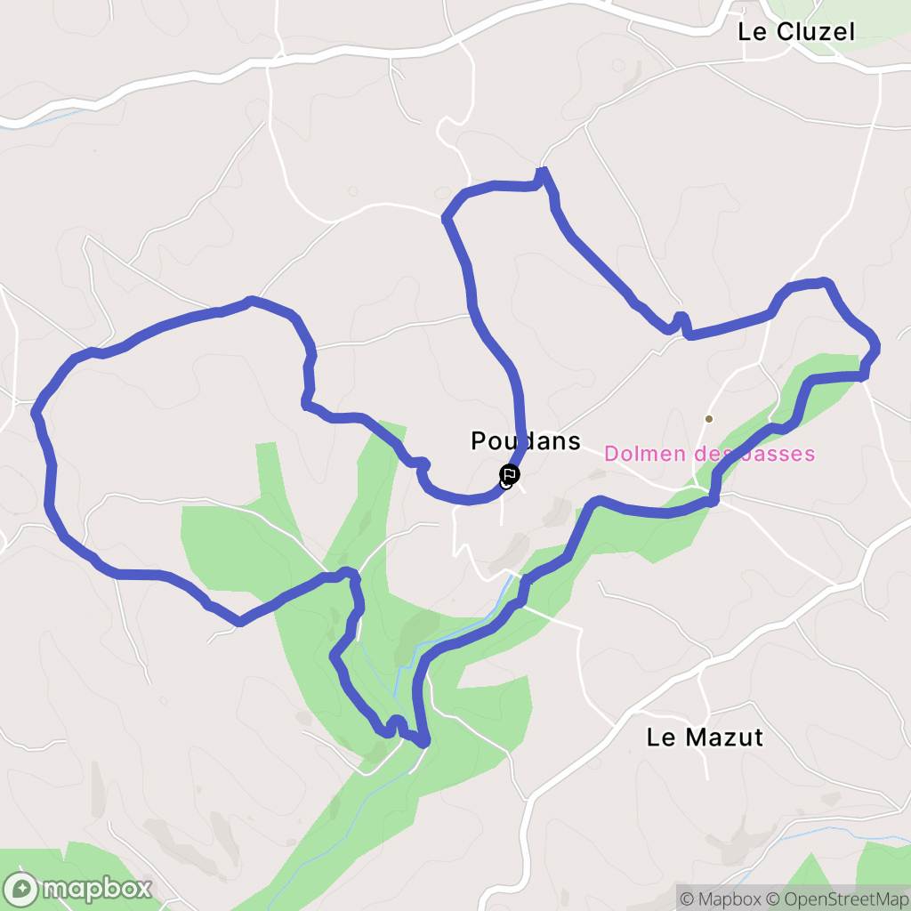 Labastide-Marnhac : carte du parcours de randonnée - France