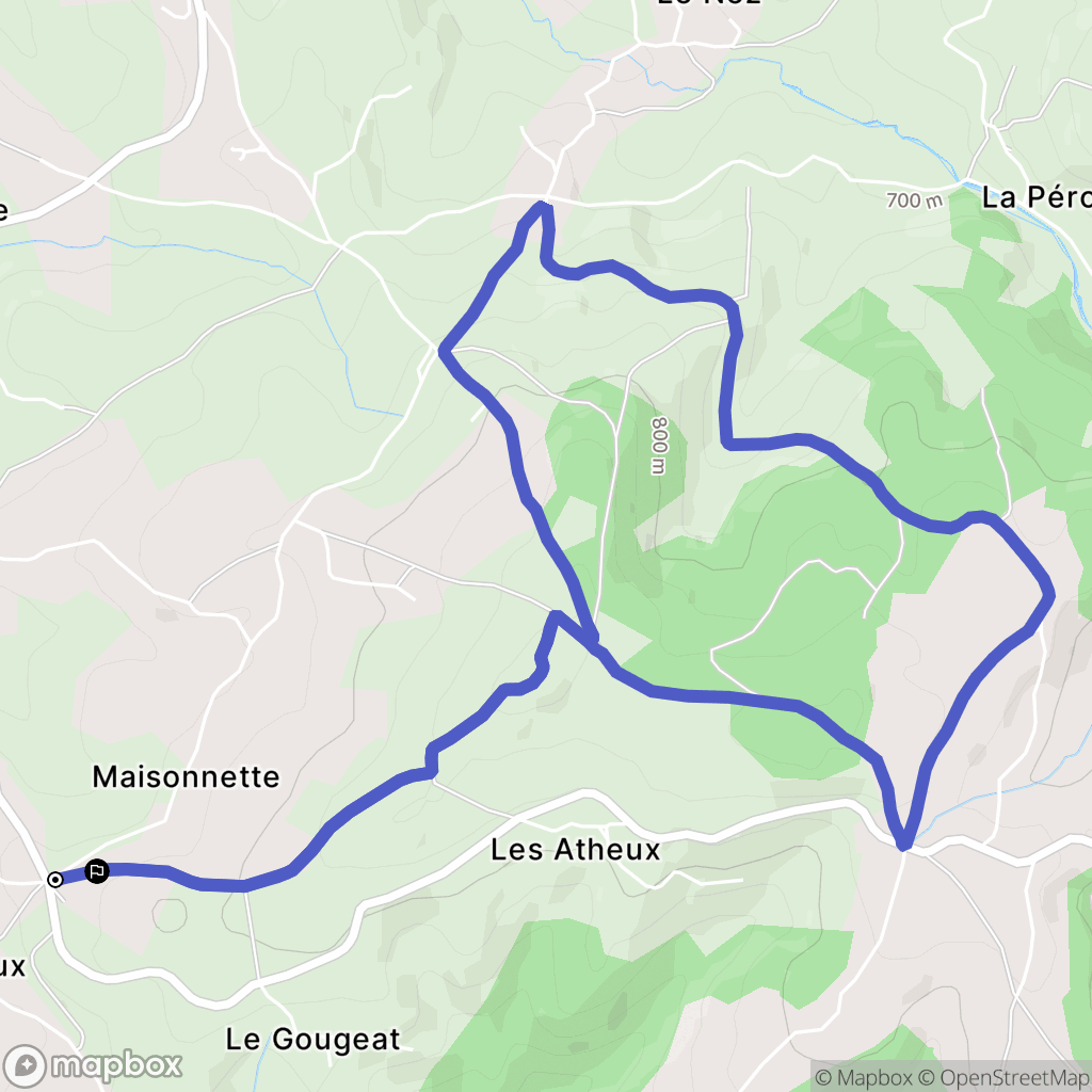 Saint-Héand : carte du parcours de randonnée - France