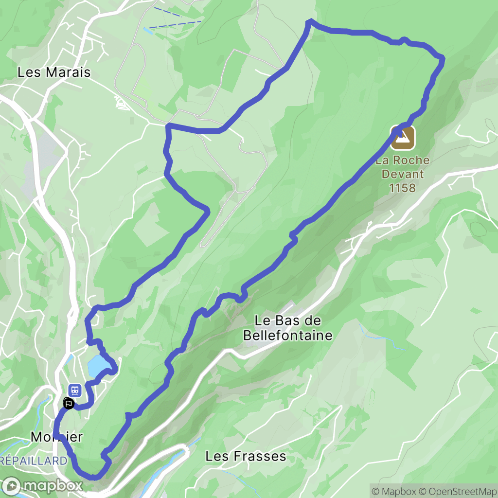 Morbier : carte du parcours de randonnée - France