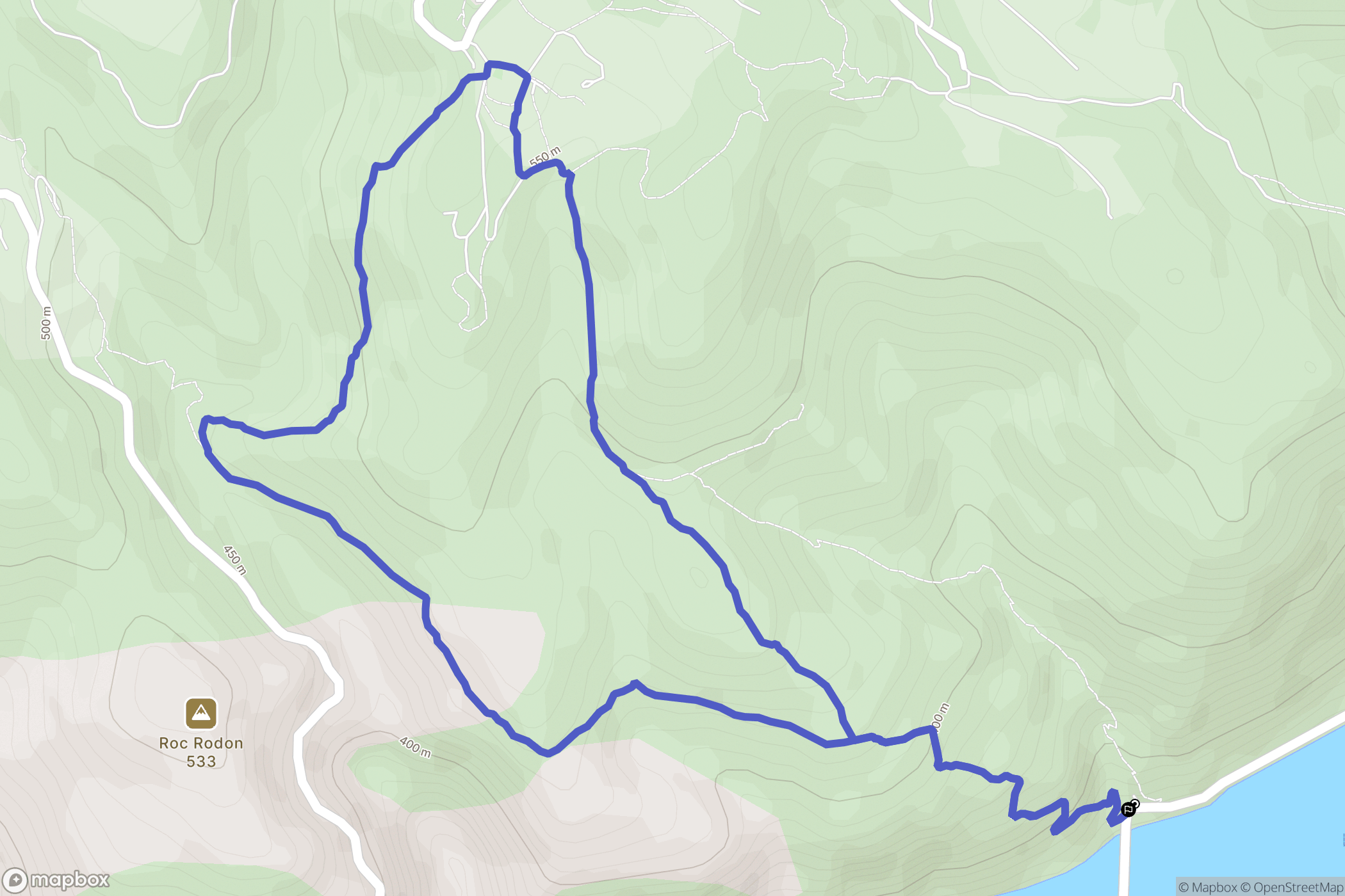 Arboussols : carte du parcours de randonnée - France