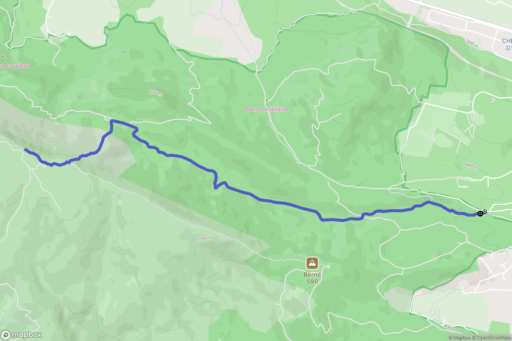 Saint-Maximin-la-Sainte-Baume : carte du parcours de randonnée - France